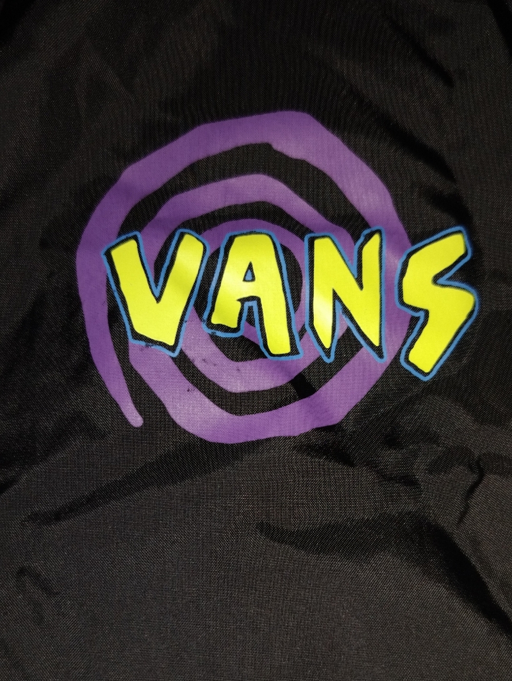 Vans Nightmare Before Christmas Windbreaker Jacket Black Neon & Purple - Small - Picture 5 of 7